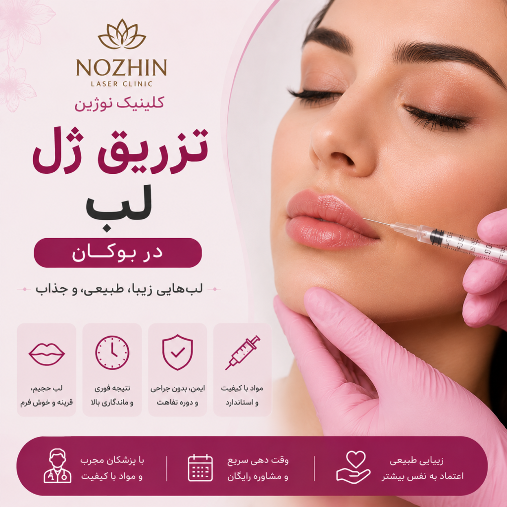 تزریق ژل لب در بوکان