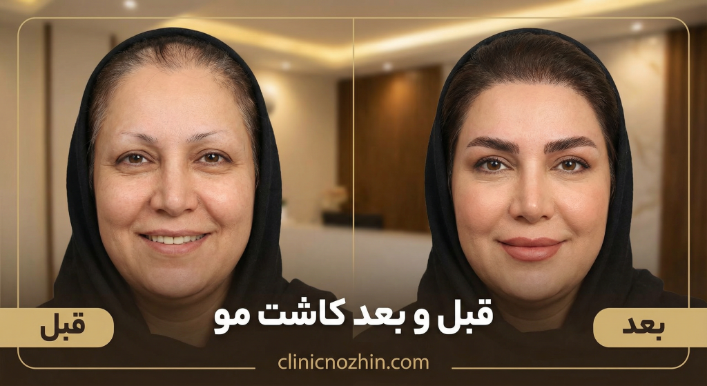 قبل و بعد کاشت ابرو
