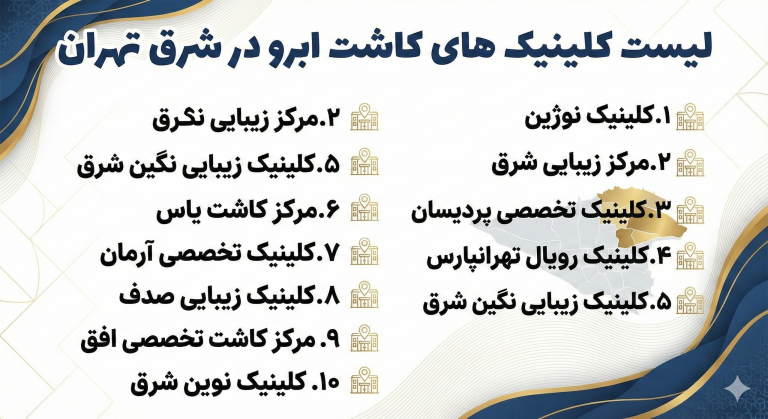 کاشت ابرو در شرق تهران