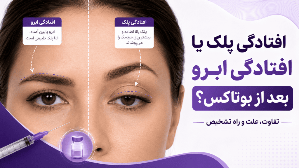 افتادگی پلک بعد از بوتاکس